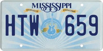 MS license plate HTW659