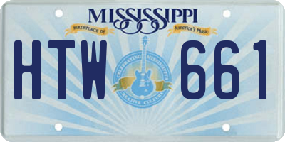 MS license plate HTW661