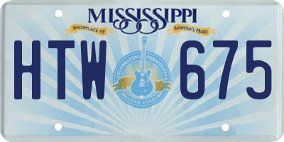 MS license plate HTW675