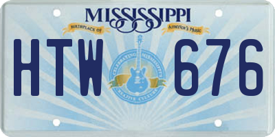 MS license plate HTW676