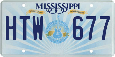 MS license plate HTW677