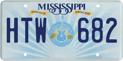 MS license plate HTW682