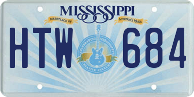 MS license plate HTW684