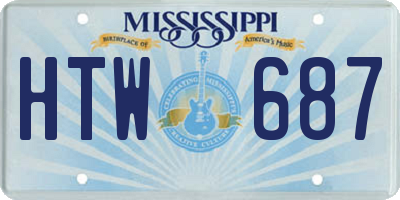 MS license plate HTW687