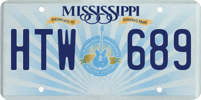MS license plate HTW689