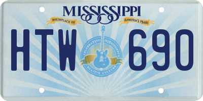 MS license plate HTW690