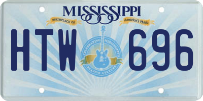 MS license plate HTW696