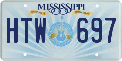 MS license plate HTW697