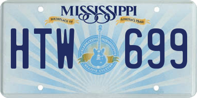MS license plate HTW699