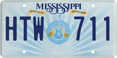 MS license plate HTW711