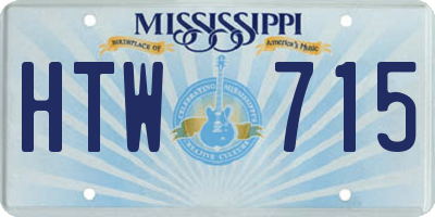 MS license plate HTW715