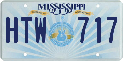 MS license plate HTW717