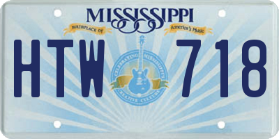 MS license plate HTW718