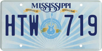MS license plate HTW719