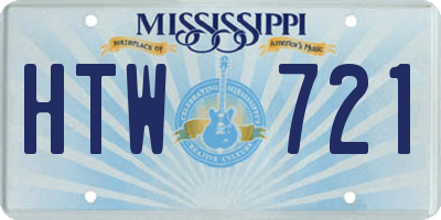 MS license plate HTW721