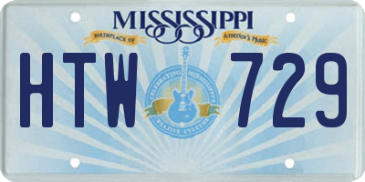 MS license plate HTW729