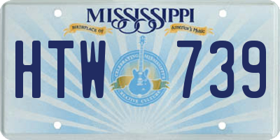 MS license plate HTW739