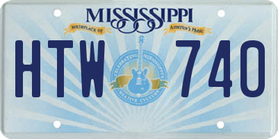 MS license plate HTW740