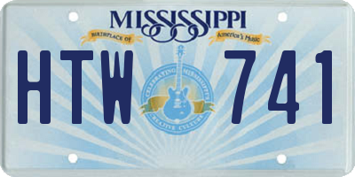 MS license plate HTW741