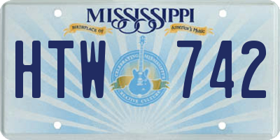 MS license plate HTW742