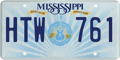 MS license plate HTW761