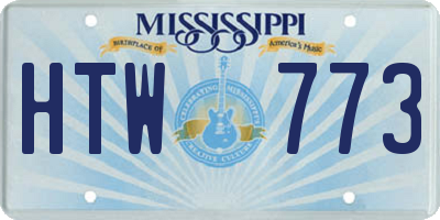 MS license plate HTW773