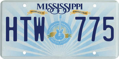 MS license plate HTW775