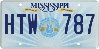 MS license plate HTW787