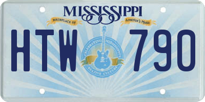 MS license plate HTW790