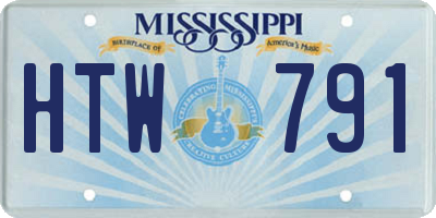 MS license plate HTW791