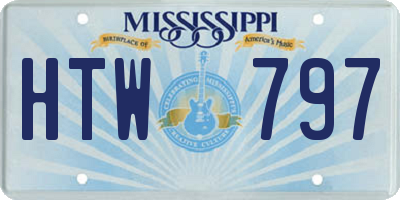 MS license plate HTW797