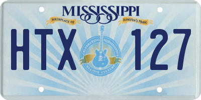 MS license plate HTX127