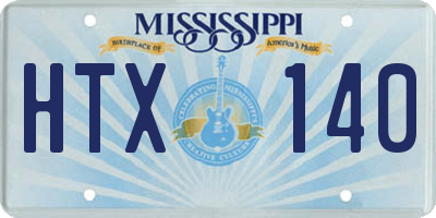 MS license plate HTX140