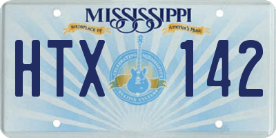 MS license plate HTX142