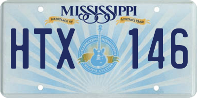 MS license plate HTX146