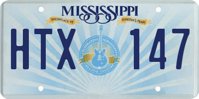 MS license plate HTX147