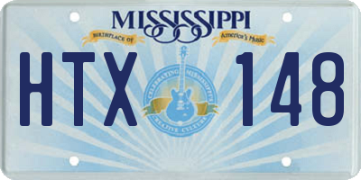 MS license plate HTX148