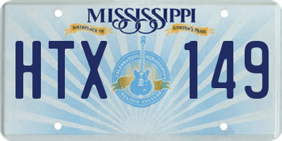 MS license plate HTX149