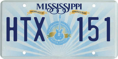 MS license plate HTX151