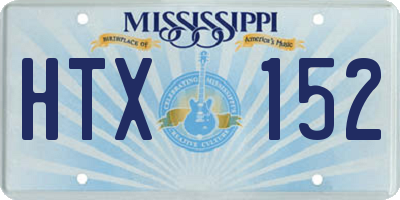 MS license plate HTX152