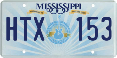 MS license plate HTX153