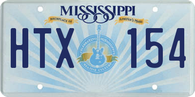 MS license plate HTX154