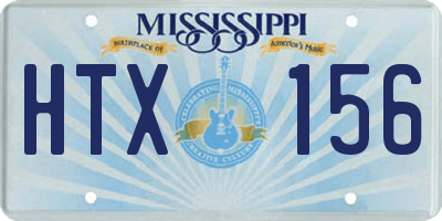 MS license plate HTX156