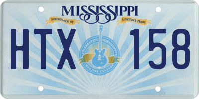 MS license plate HTX158