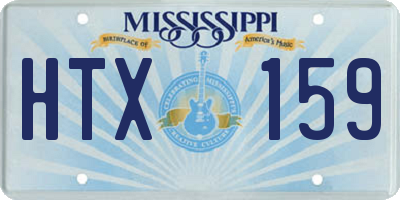 MS license plate HTX159