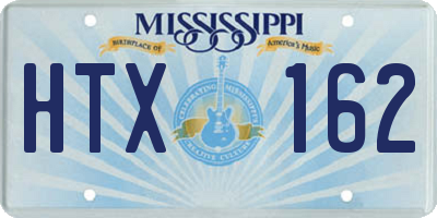 MS license plate HTX162