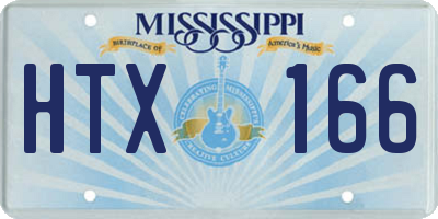 MS license plate HTX166