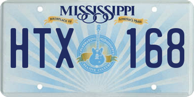 MS license plate HTX168