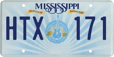 MS license plate HTX171