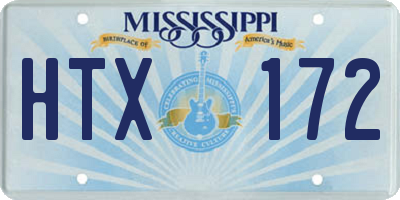 MS license plate HTX172